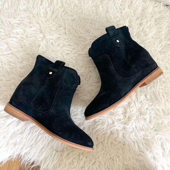 NWOB Cole Haan Women's Rayna Hidden Wedge Boot - Black Suede | Size 6B - Picture 4 of 8